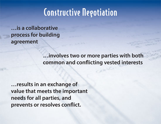 Constructive Negotiation