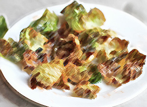 Fried Brussels Sprout Leaves