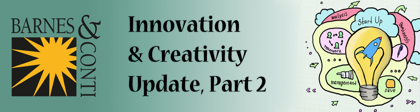 Banner: Barnes & Conti: Innovation and Creativity Update 