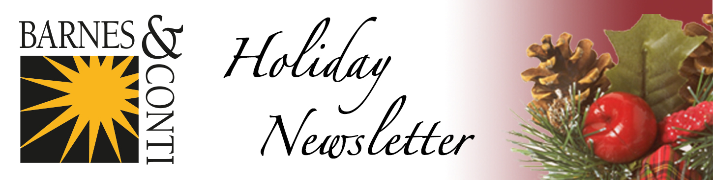 Banner: Barnes & Conti: Holiday Newsletter