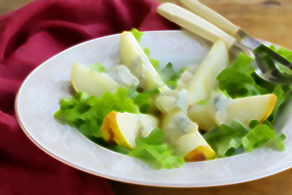 Image: Pear Salad with Gorgonzola Cheese